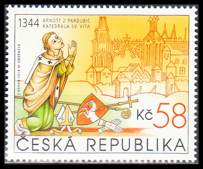 Chrám sv. Víta (známka z aršíku)