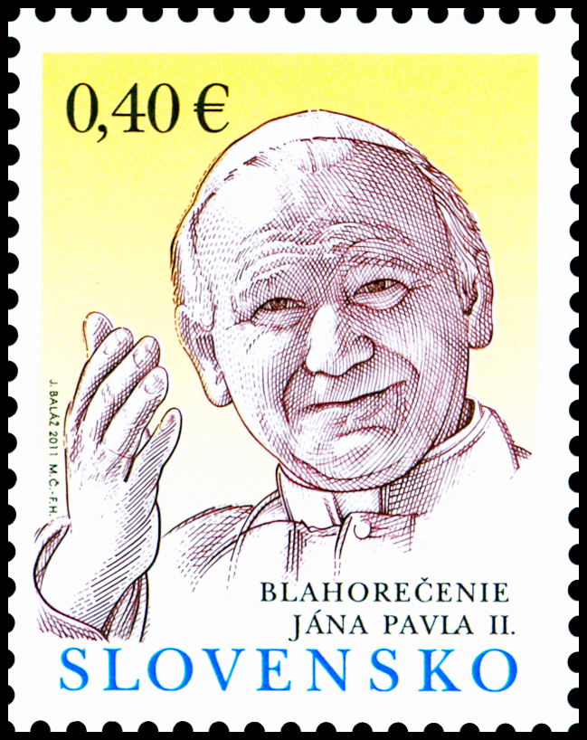 Blahořečení Jana Pavla II. (známka z aršíku)