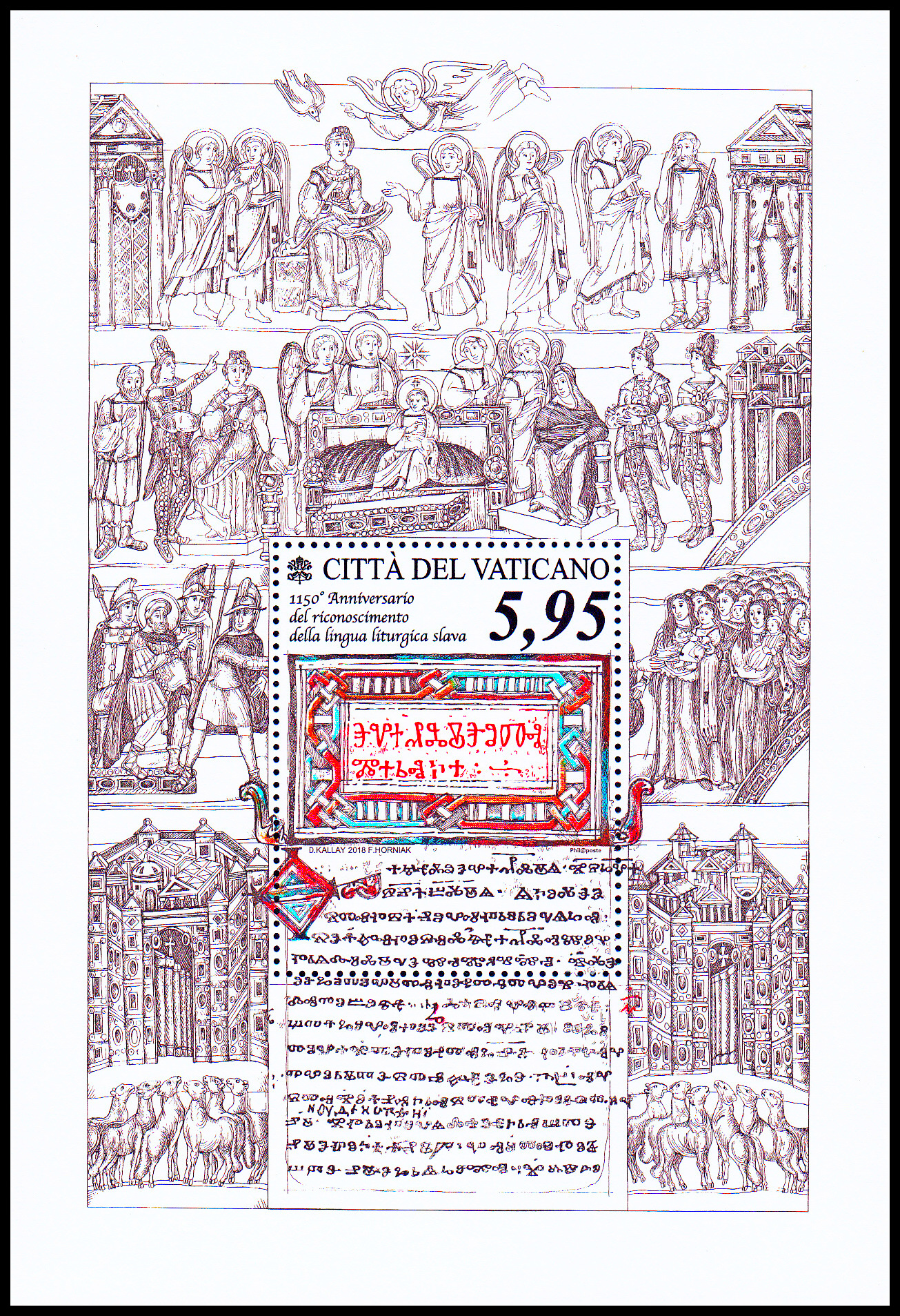 Spol. vydání se SR - 1150. let slovanského liturgického jazyka (aršík - Vatikán)