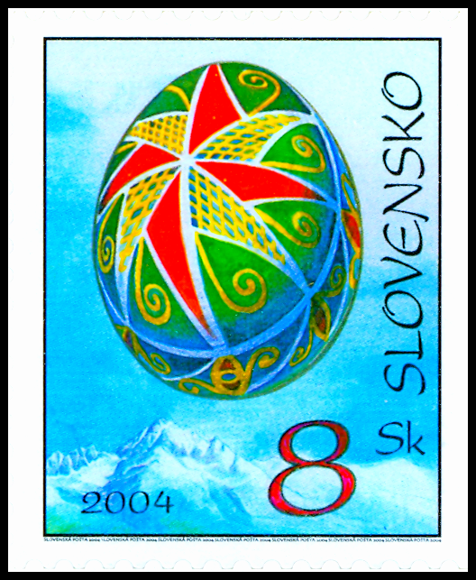 Velikonoční kraslice 2004  (samolepící známka)