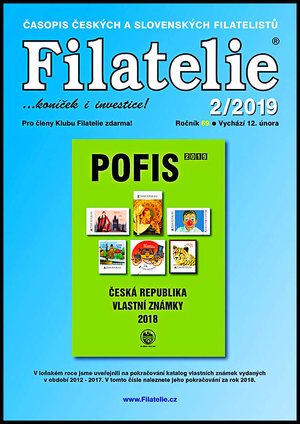 Časopis  Filatelie 2 / 2019 (s jedním vystřiženým kuponem)