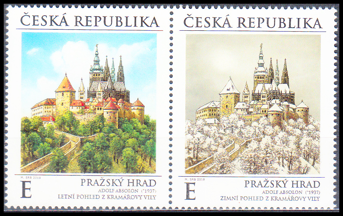 Pražský hrad v ročních obdobích (spojka - léto + zima)