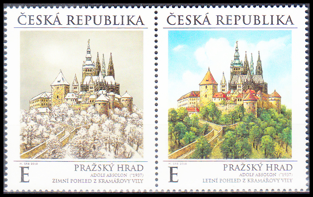 Pražský hrad v ročních obdobích (spojka - zima + léto)