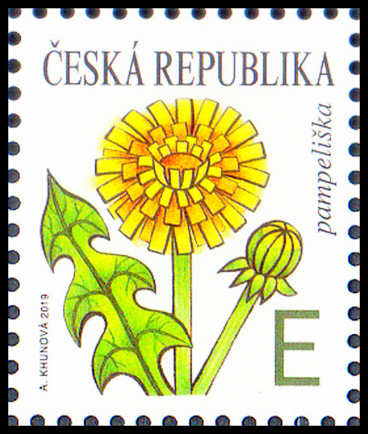 Výplatní písmenová známka - Pampeliška