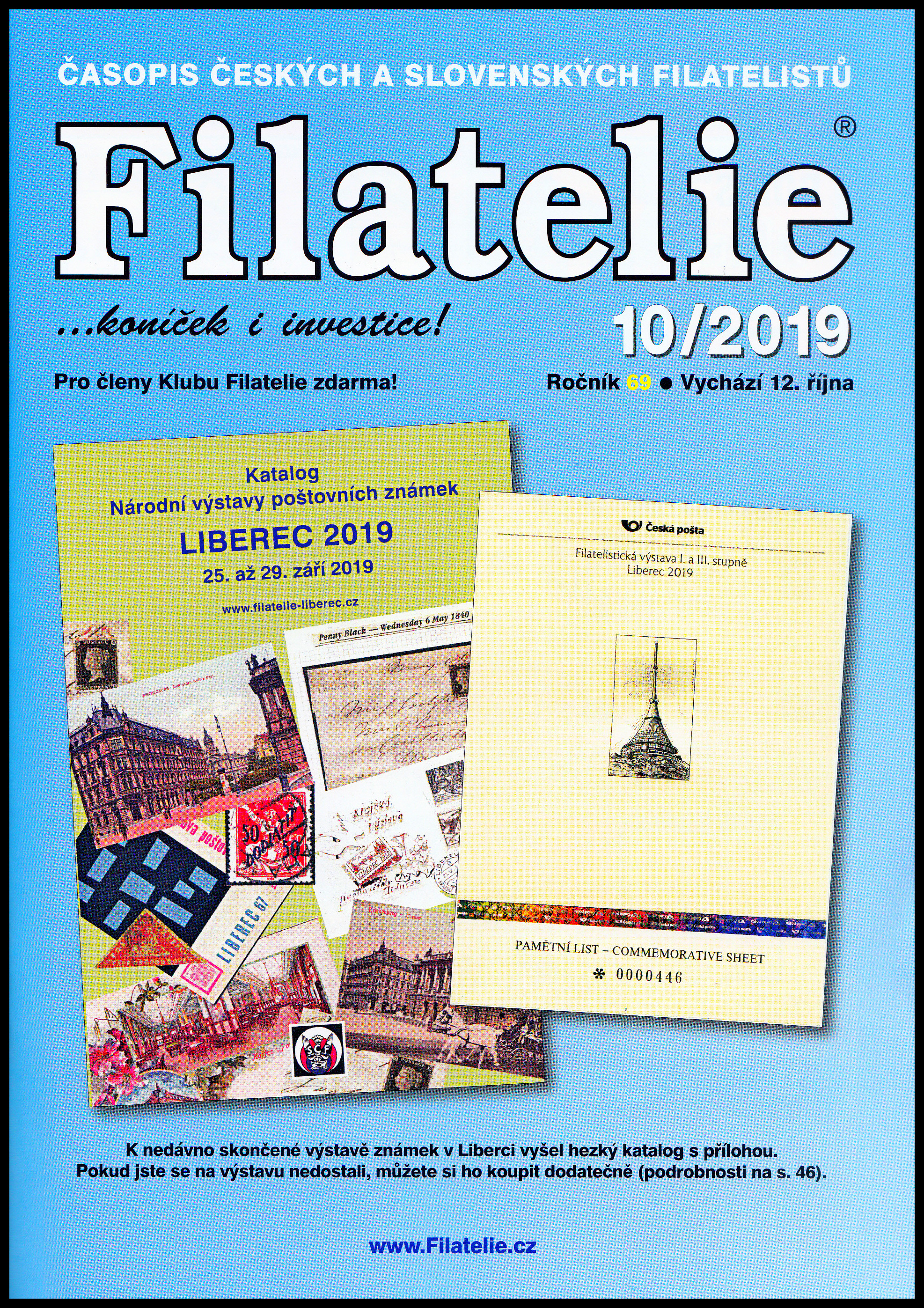 Časopis  Filatelie 10 / 2019 