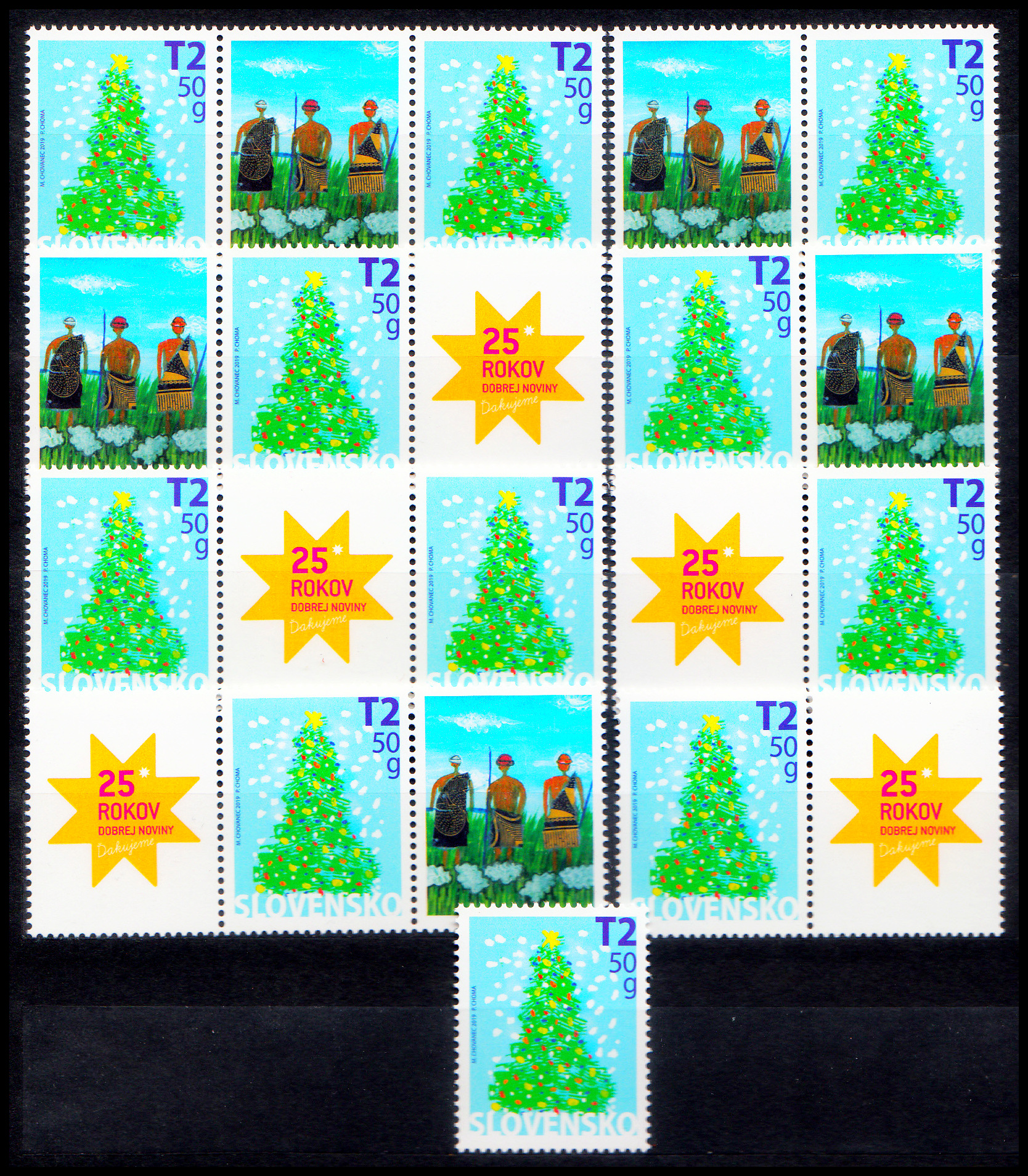 Vánoční pošta 2019 (kombinace 11 zn.+ 10 K)