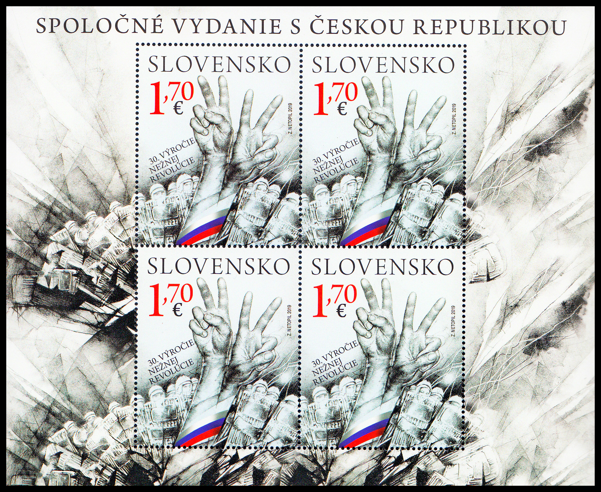 Společné vydání s Českou republikou - 30. výročí Sametové revoluce - TL