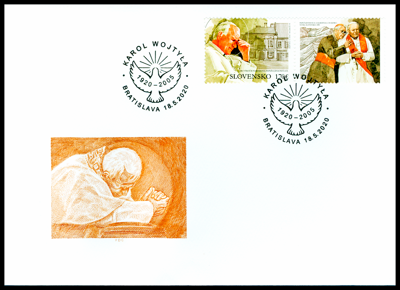 FDC - Spol. vydání s Polskem (SR): 100.narození papeže Jana Pavla II.