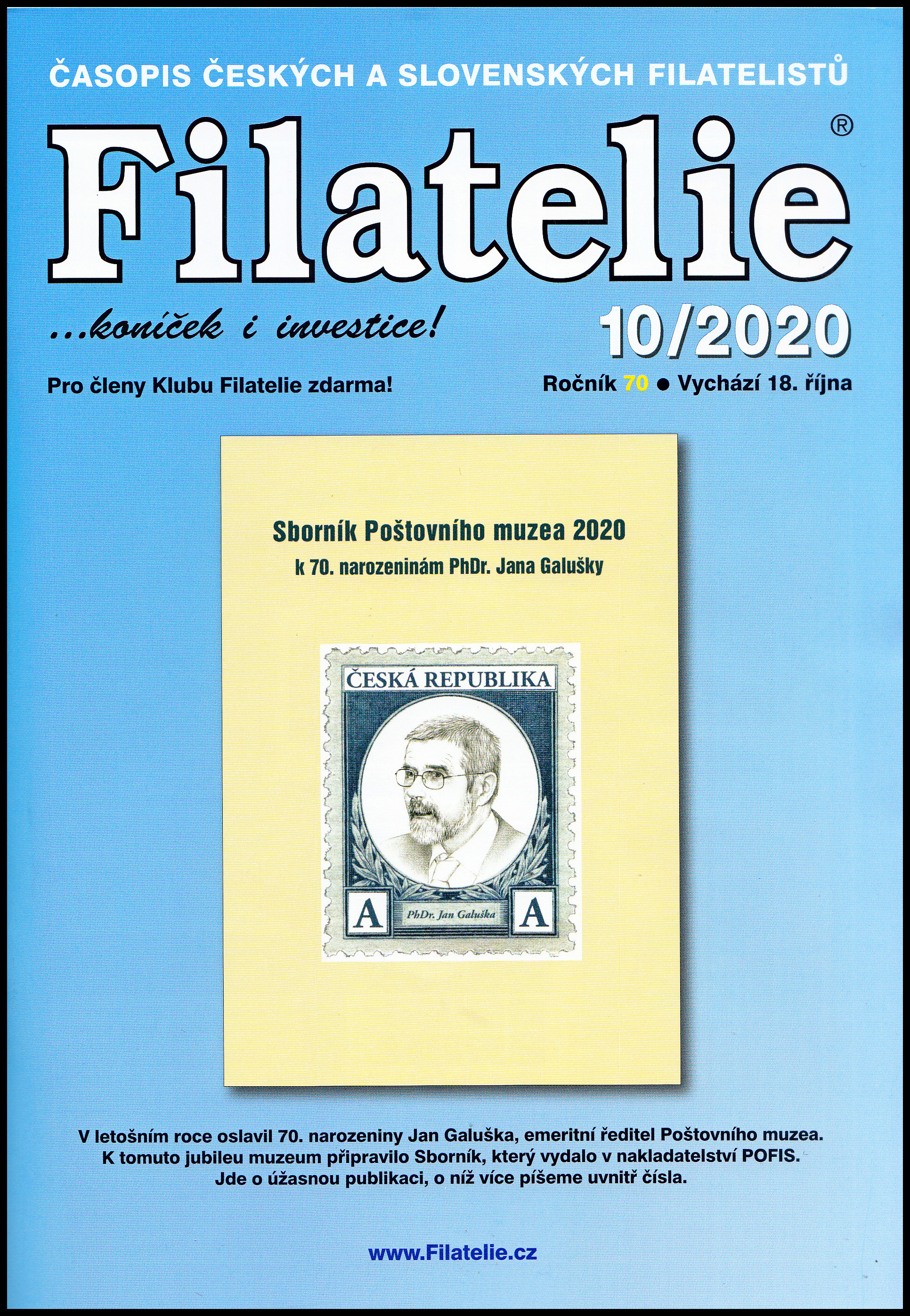 Časopis  Filatelie 10 / 2020
