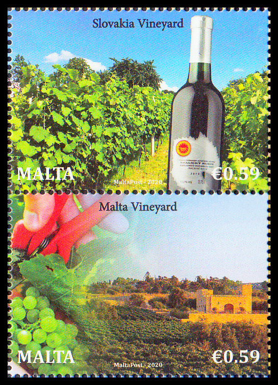 Společné vydání - (Malta) +SR - Vinohradnictví na Slovensku a na Maltě