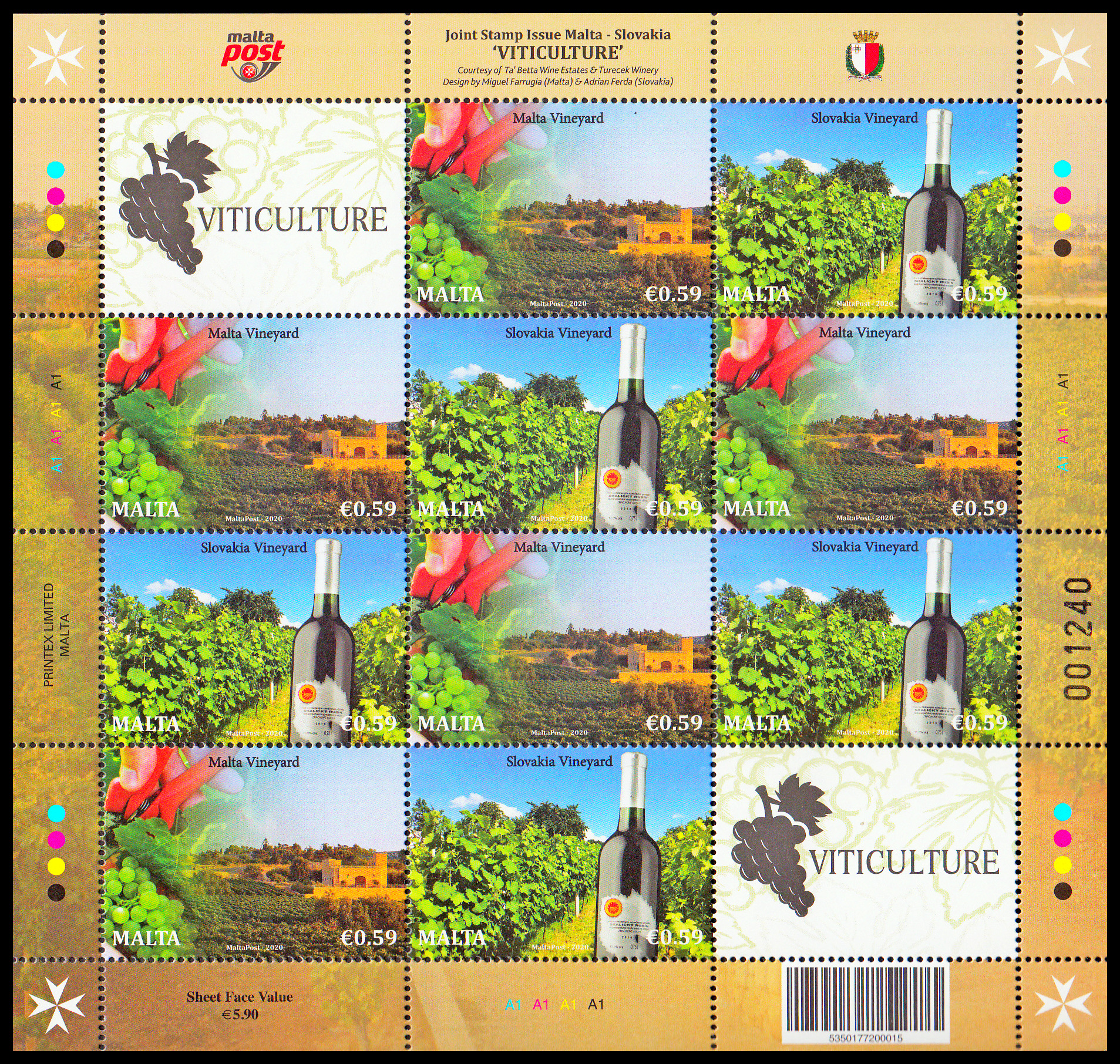 Společné vydání - (Malta) +SR - Vinohradnictví na Slovensku a na Maltě - TL