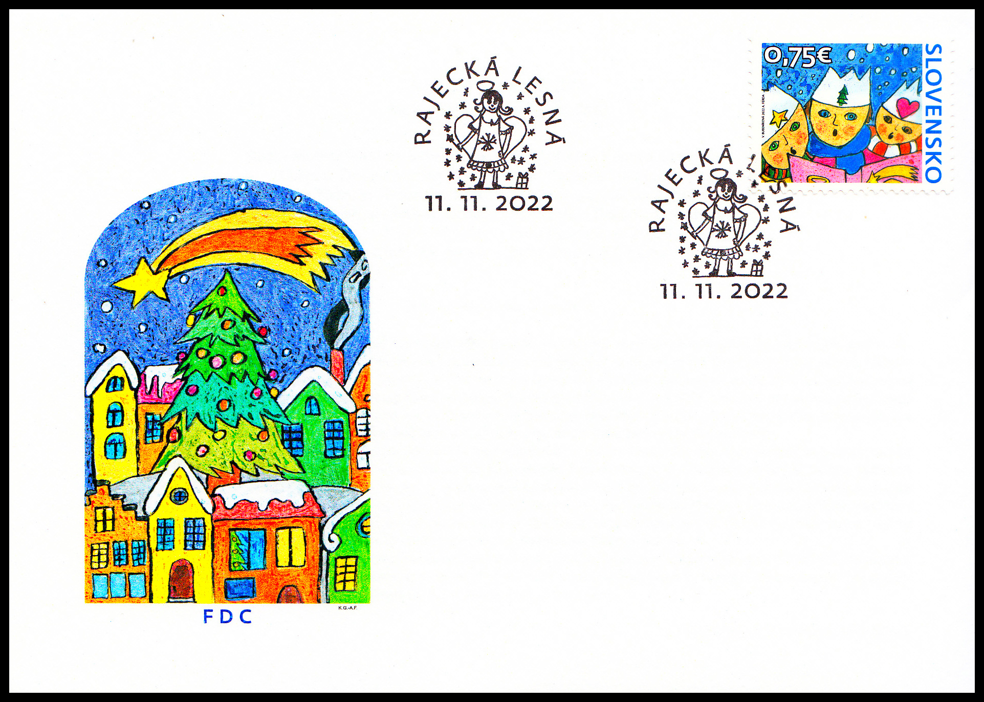 FDC - Vánoční pošta 2022