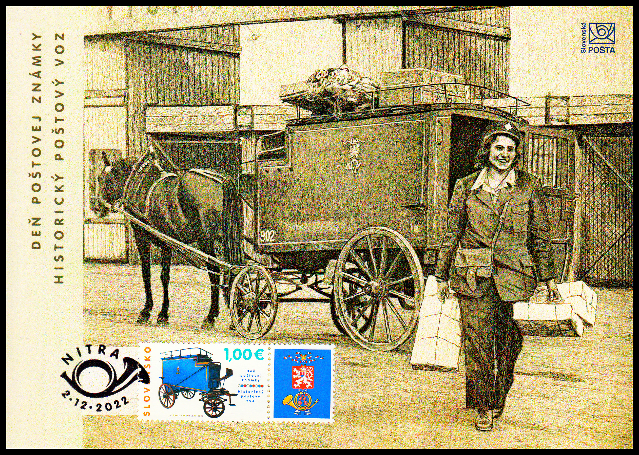 NL - Den poštovní známky 2022 - Historický poštovní vůz