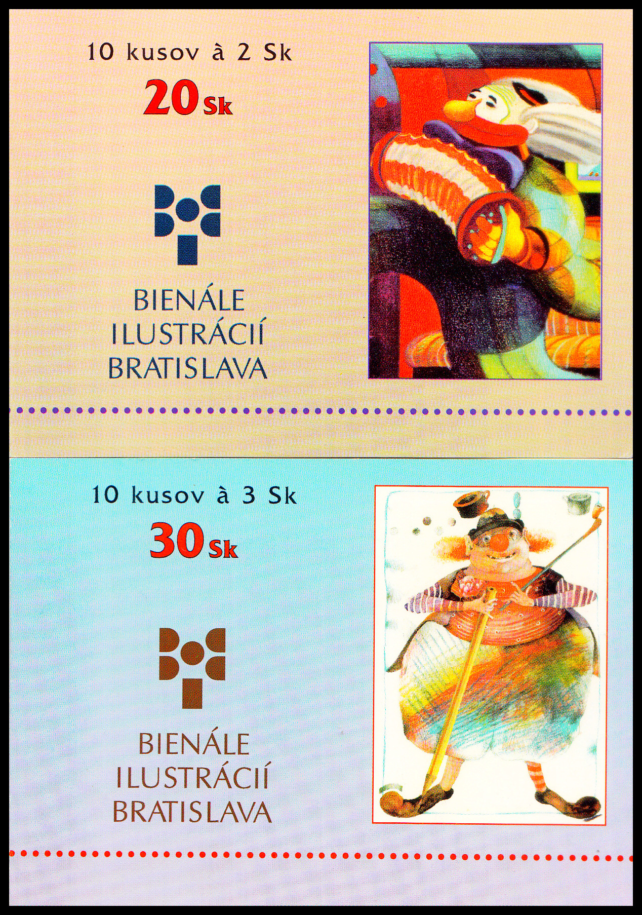 Bienále ilustrací Bratislava 1995 (známkové sešítky ZS 7 - 8)  