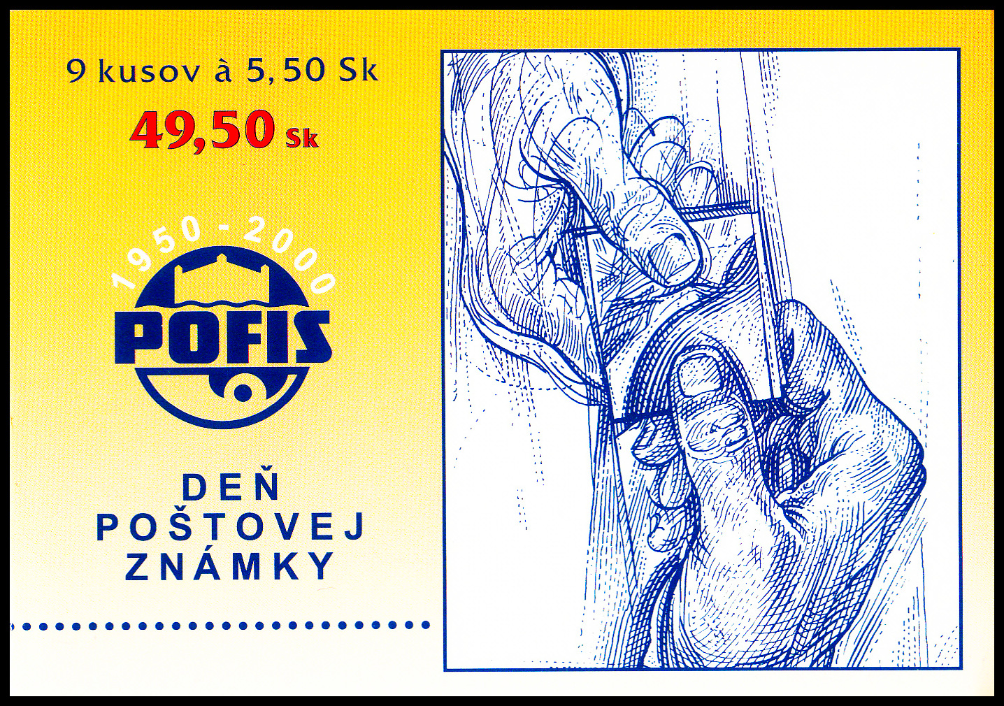 Den poštovní známky 2000 - 50 let POFISU (známkový sešítek ZS 38) 
