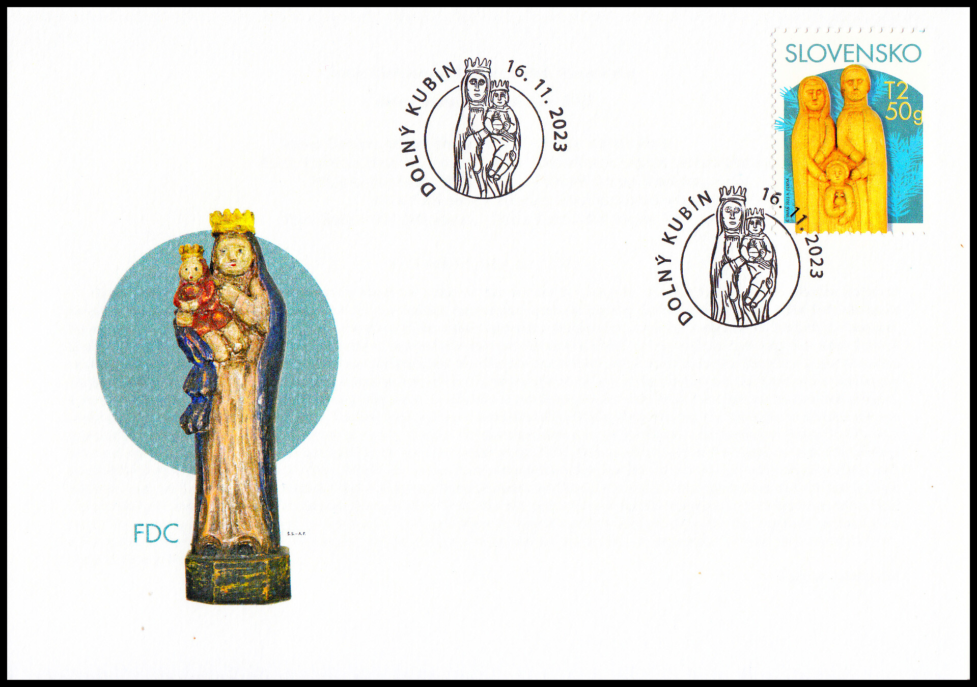 FDC - Vánoce 2023 - Slovenské lidové řezbářství