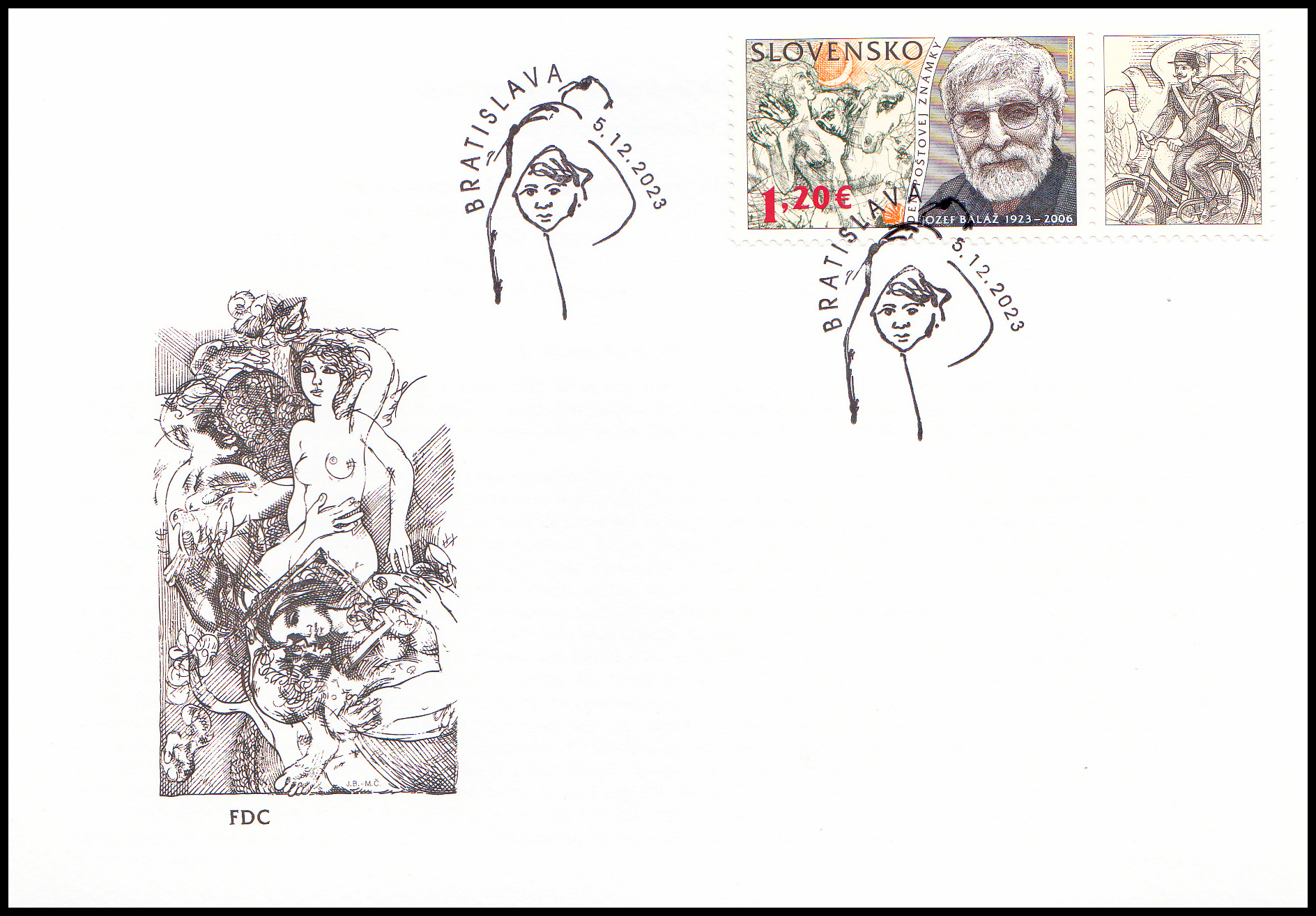 FDC - Den poštovní známky 2023 - Jozef Baláž (1923 – 2006) 