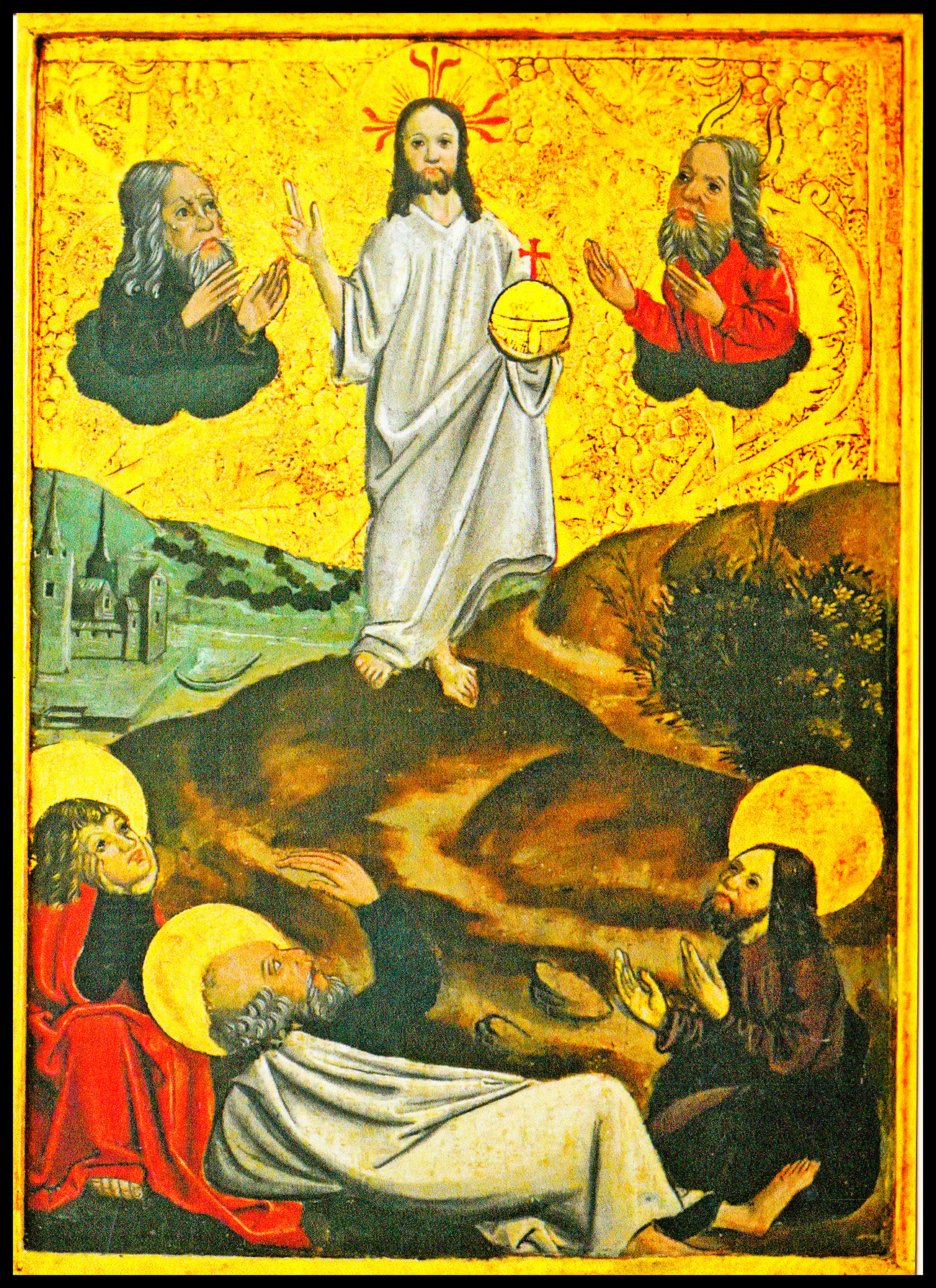 Velikonoce 2024 - Mobiliář z Baziliky minor sv. Egídia v Bardějově (celinová pohlednice)