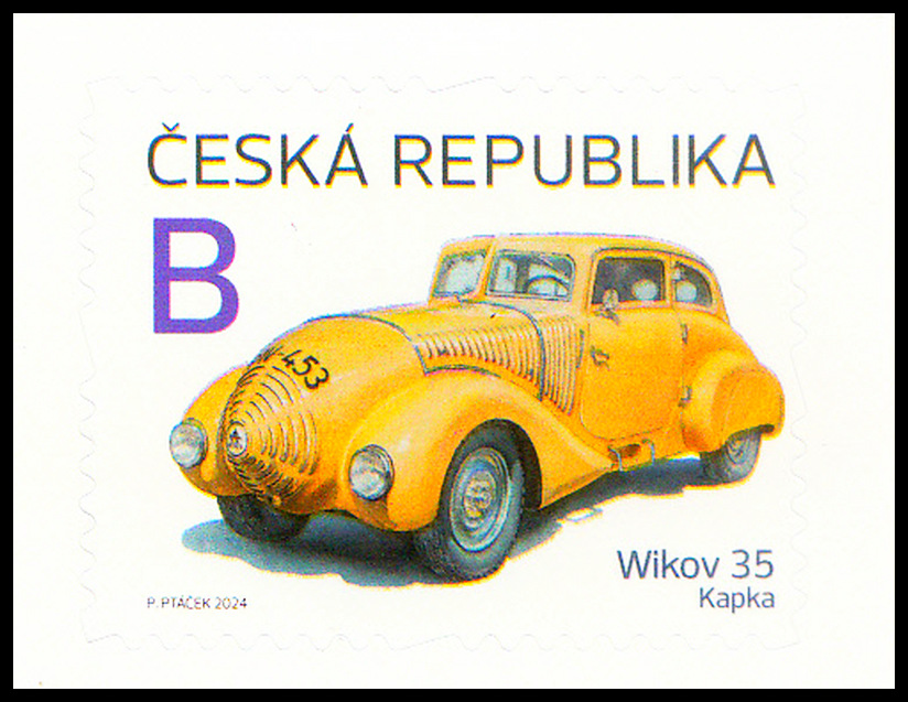 Vůz Wikov 35 Kapka (samolepící známka)