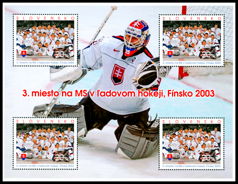 3. místo na MS v ledním hokeji, Finsko 2003 -TL (v aršíkové úpravě)