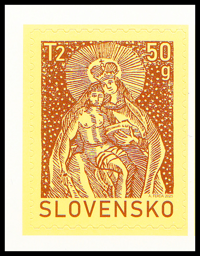 Velikonoce 2025 Sakrální motivy historických rukopisů  (známka ze sam. sešítku)