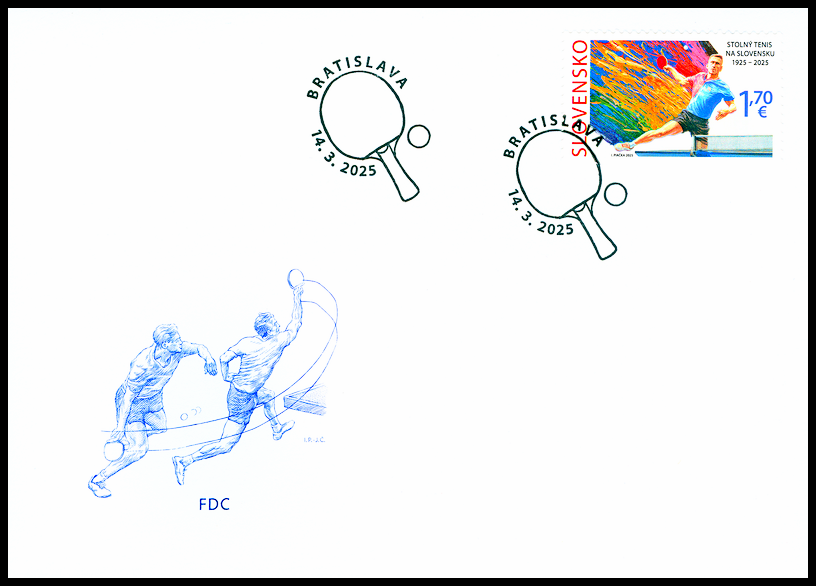 FDC - Sport - 100. výročí stolního tenisu na Slovensku