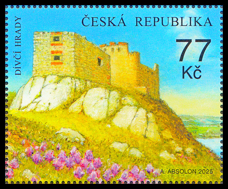Krásy naší vlasti - Pálavské vrchy (známka z aršíku)