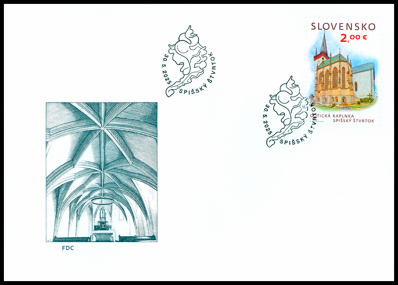 FDC - Krásy naší vlasti - Gotická kaple ve Spišském Čtvrtku