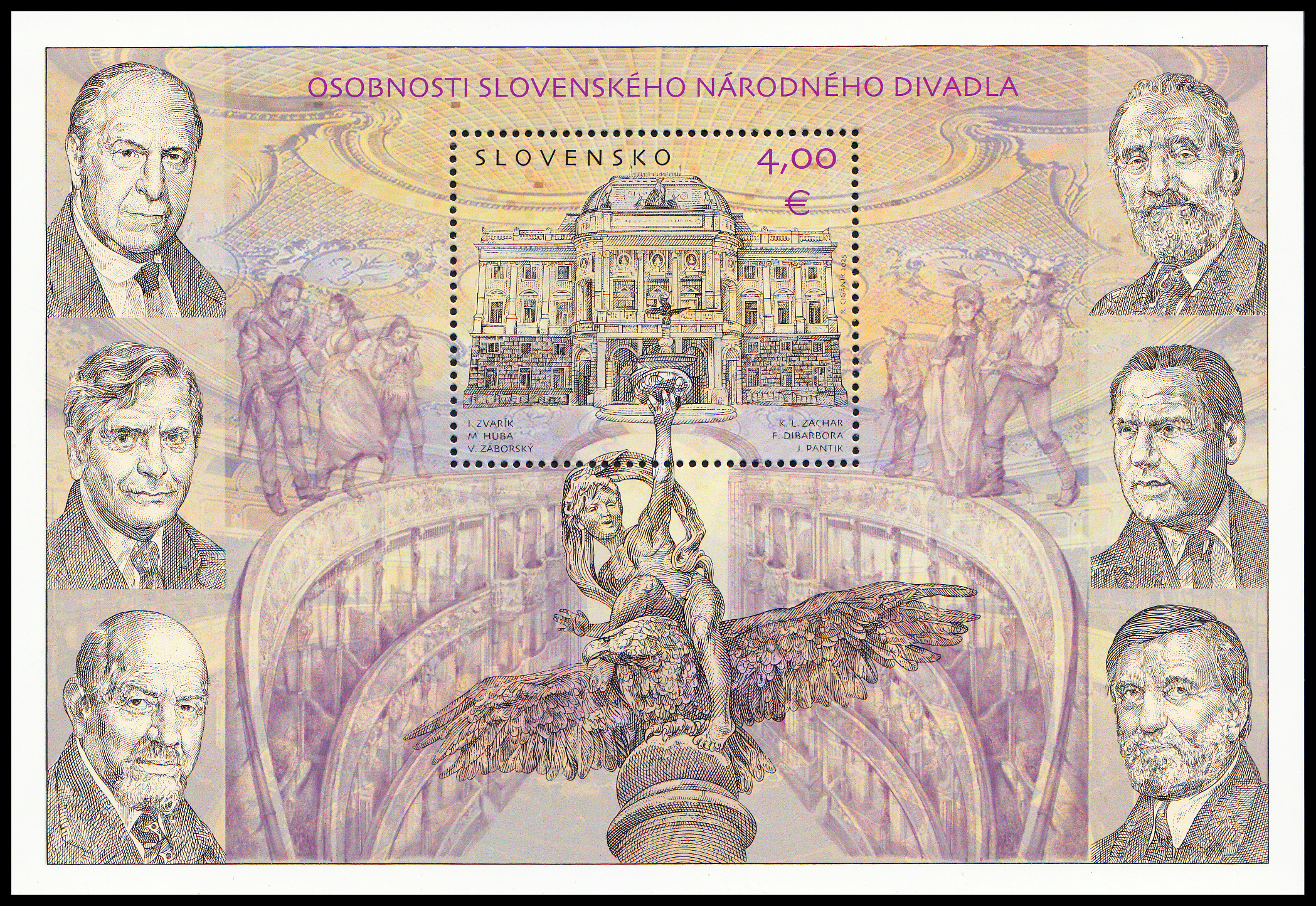 Významné osobnosti Slovenského národního divadla (aršík)