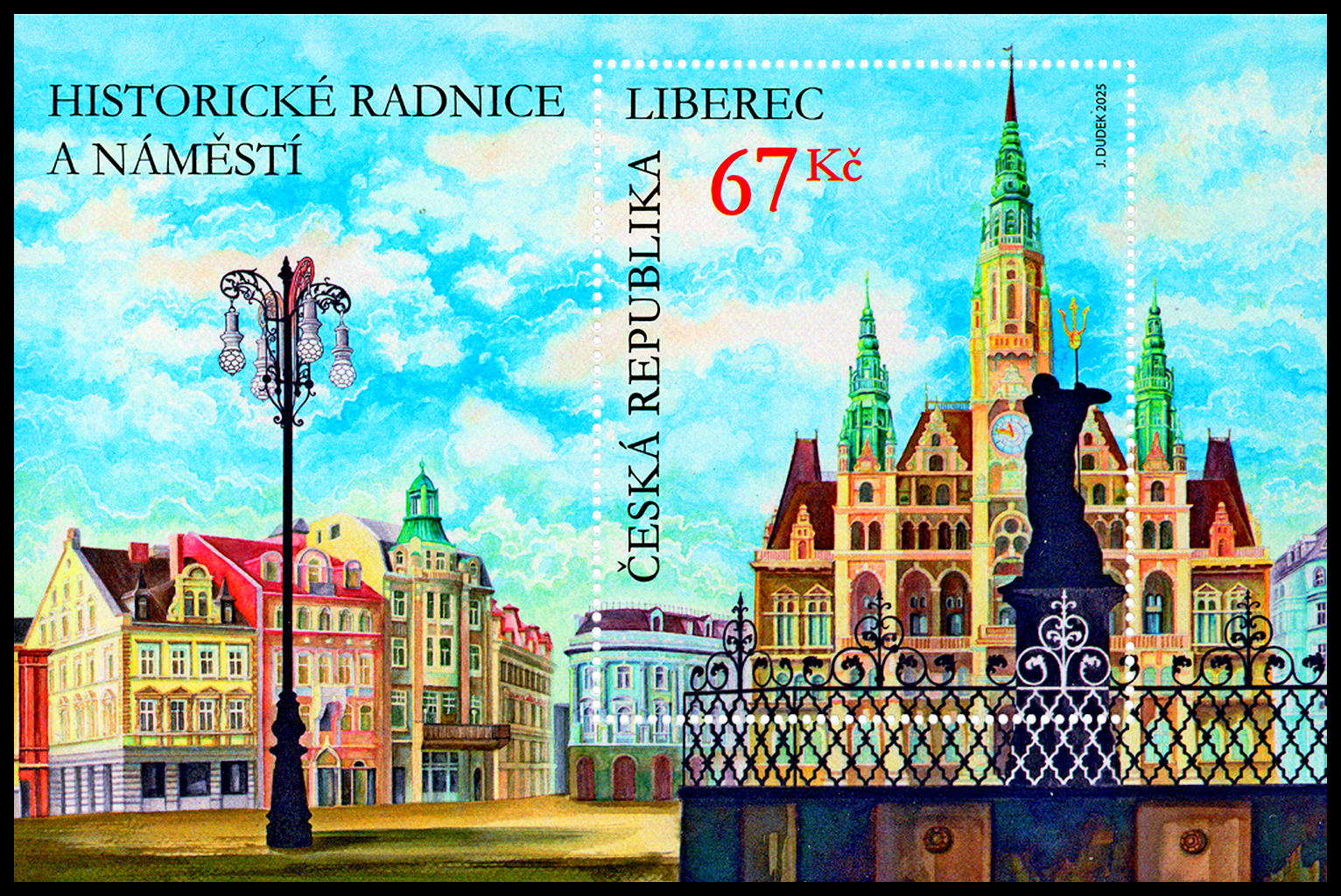 Historické radnice a náměstí - Liberec (aršík)