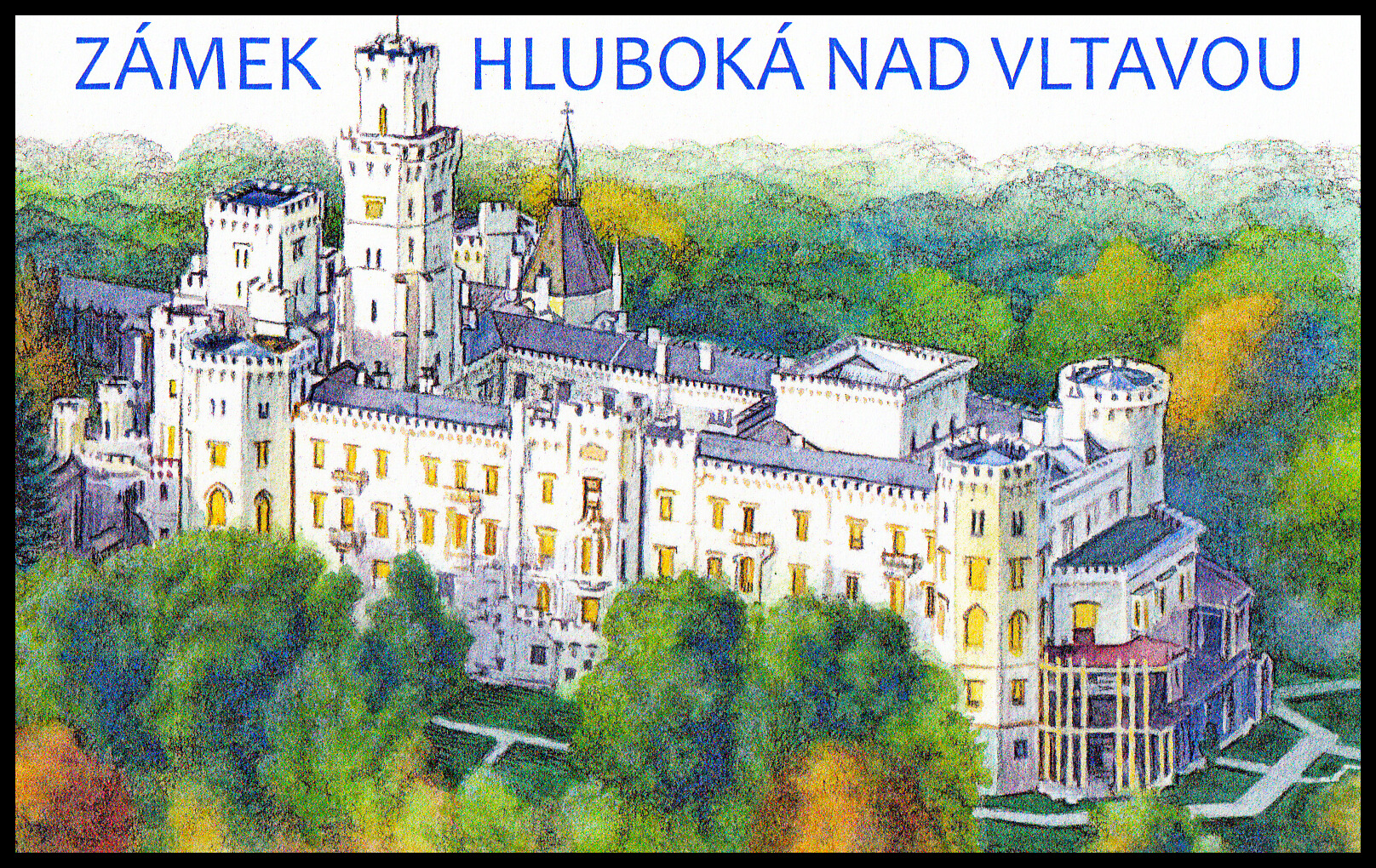 Krásy naší vlasti - zámek Hluboká nad Vltavou (známkový sešítek)