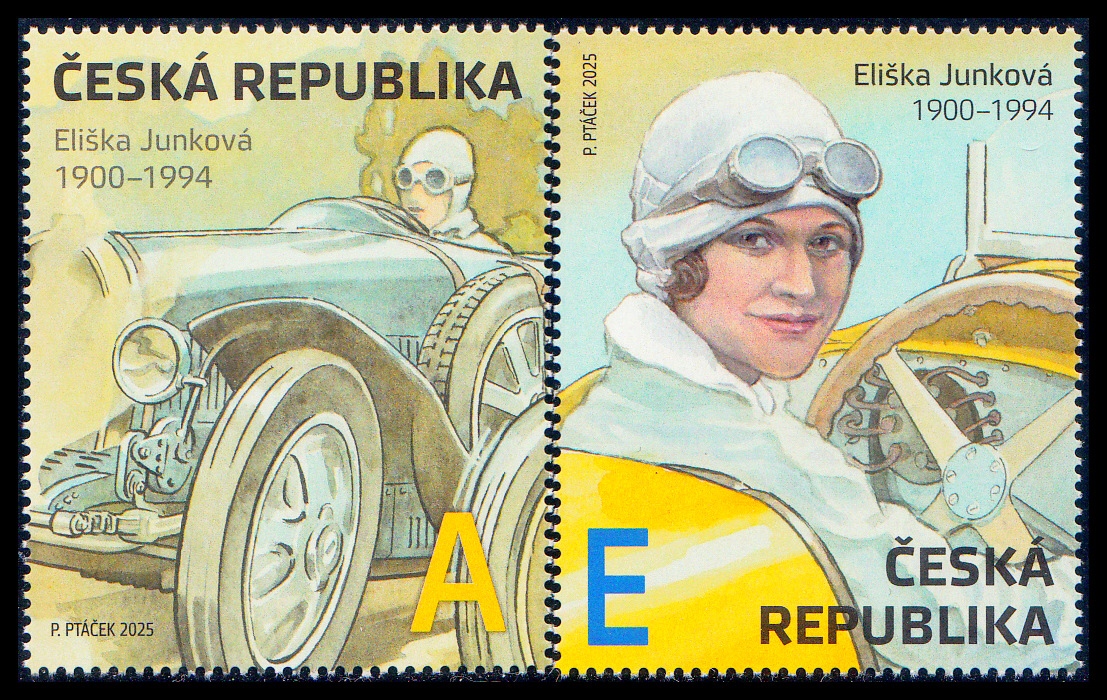 Eliška Junková (známky z aršíku)