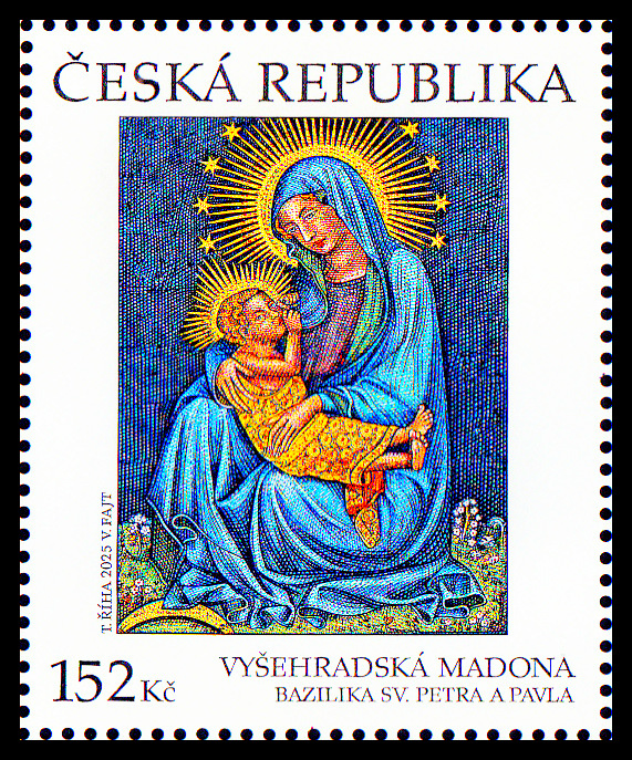 Umění 2025 - Vyšehradská Madona (známka z aršíku)