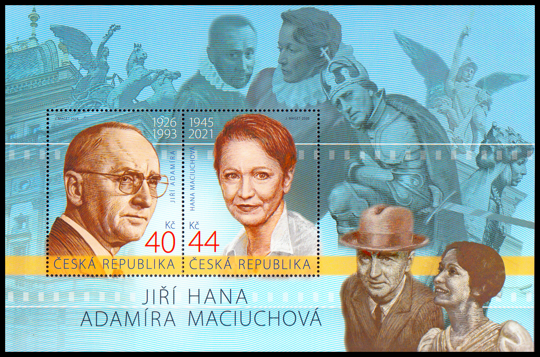 Herci a herečky - Jiří Adamíra a Hana Maciuchová (aršík)