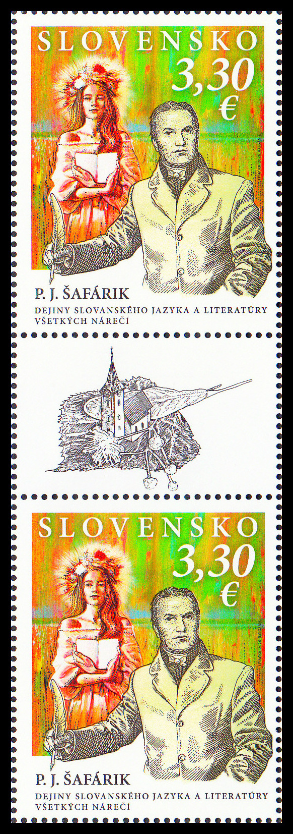 200.let vydání „Dějiny slovanského jazyka“ P. J. Šafárika (svislé meziarší - Z+K+Z)