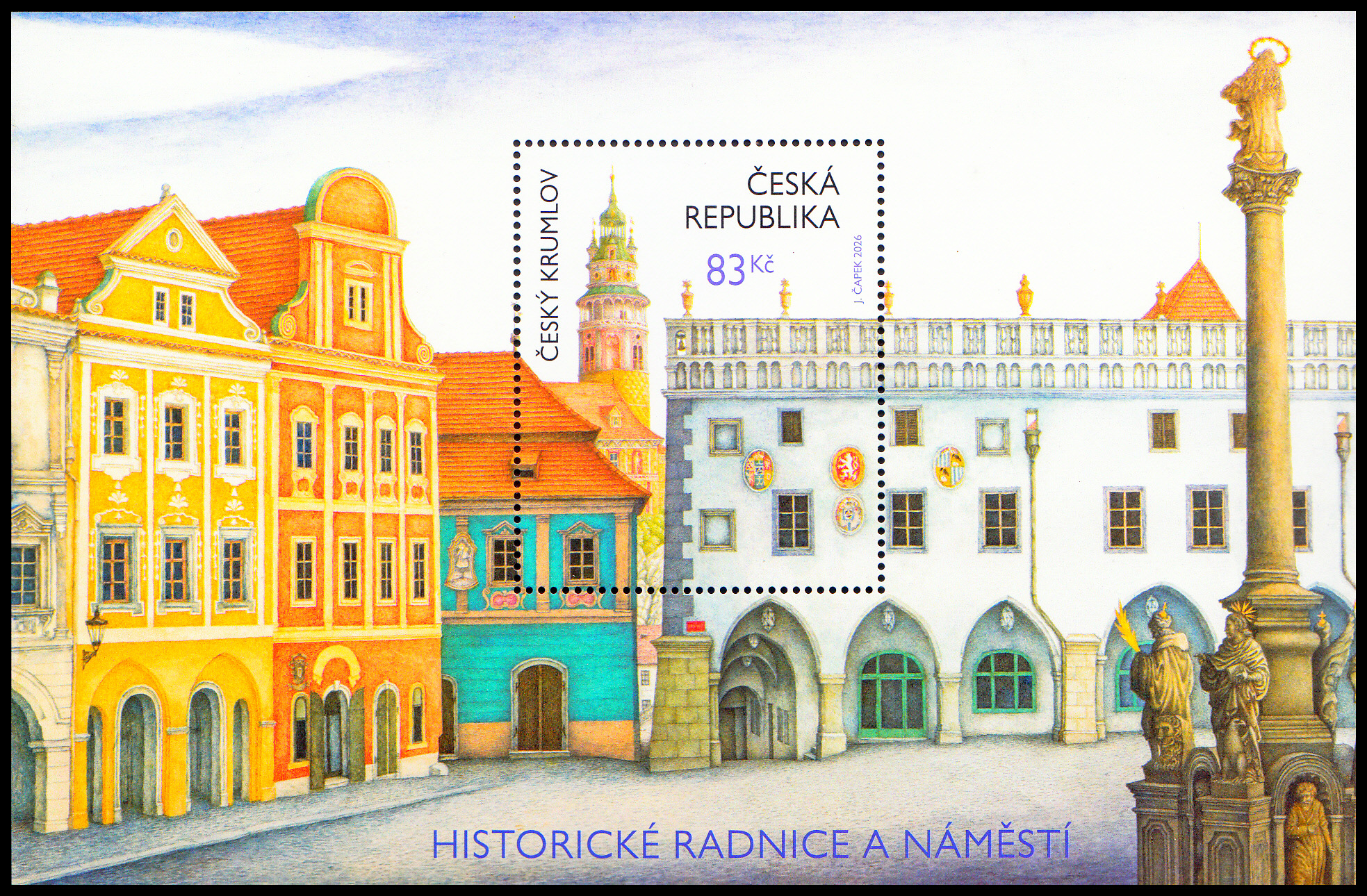 Historické radnice a náměstí - Český Krumlov (aršík)