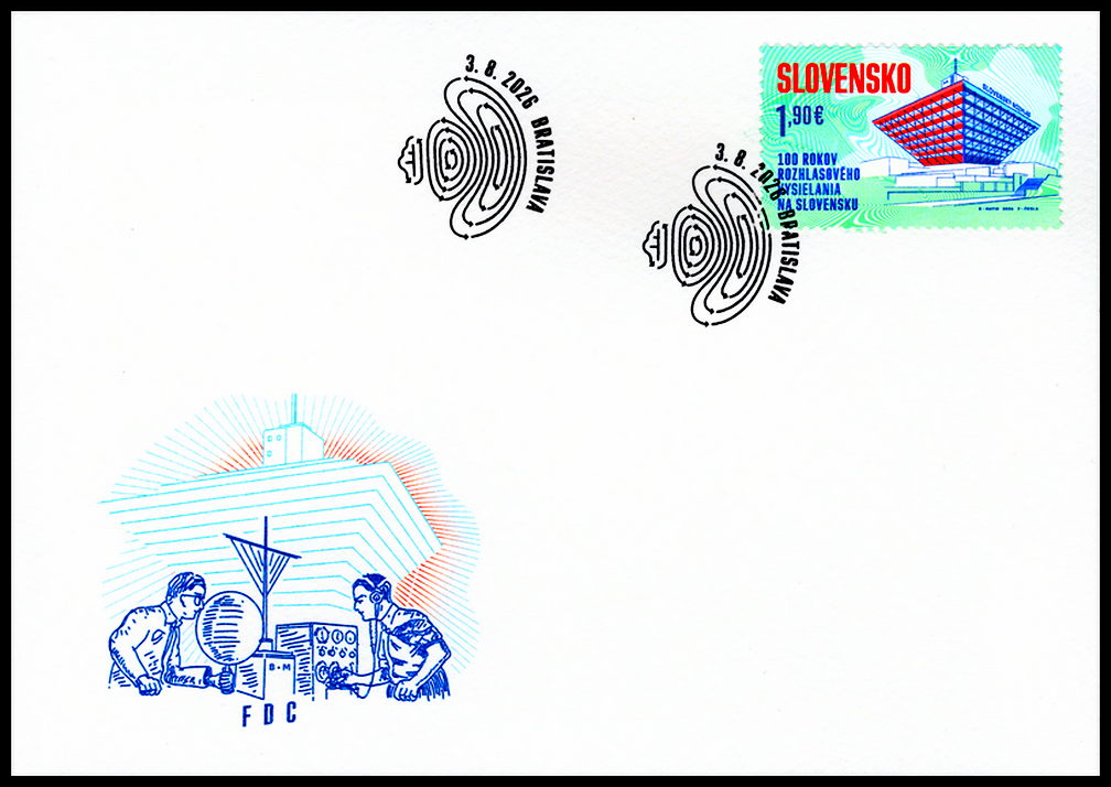 FDC - 100. výročí rozhlasového vysílání na Slovensku