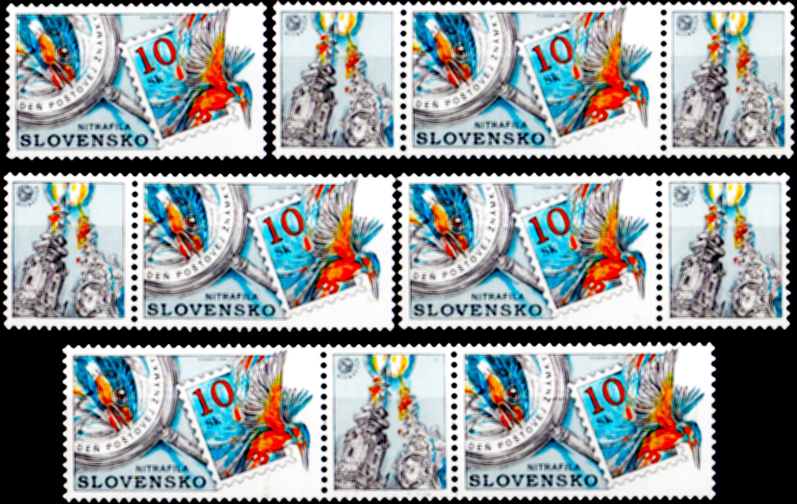 Den poštovní známky 2002 - NITRAFILA (kombinace 6 zn.+ 5 K)