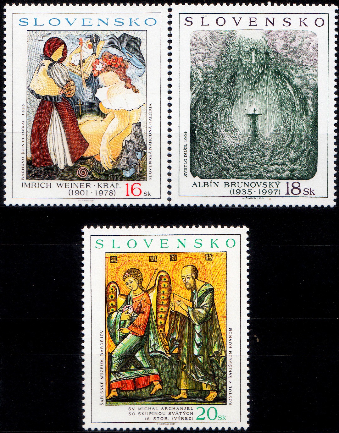 Umění 2001 - I. Weiner - Král, A. Brunovský, Sv. Michal archanděl