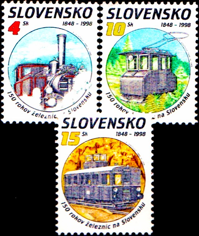 150 let železnic na Slovensku - parní a elektrická lokomotiva, motorový vůz