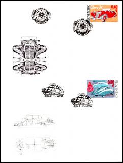 FDC - Technické památky Historické automobily