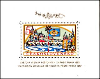 Světová výstava poštovních známek PRAGA 1962 (aršík zoubkovaný)