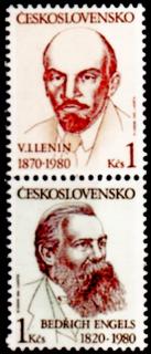 V.I.Lenin a B.Engels 