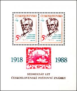 70 let čs. poštovní známky (aršík)