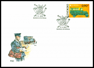 FDC - EUROPA 2013 -  Poštovní vůz