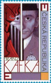 Franz Kafka - samolepící známka