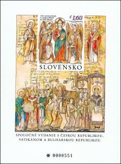 Knižní publikace s přílohou stříhaného aršíku Slovenska - Cyril a Metoděj