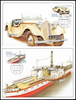 Cartes maximum (Z)  Historické prostředky - automobil Z4, kolesový parník