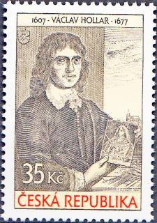 Václav Hollar (známka z aršíku)