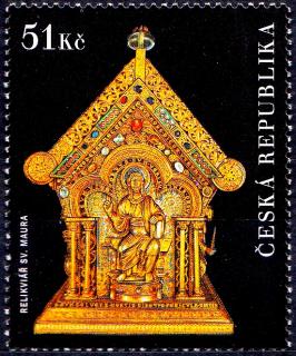 Relikviář sv. Maura v Bečově nad Teplou (známka z aršíku)
